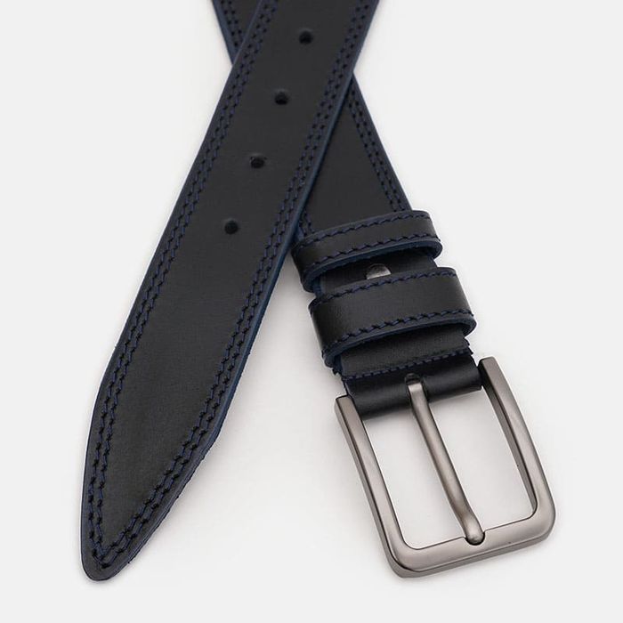 Чоловічий шкіряний ремінь Borsa Leather 115v1fx97-black купити недорого в Ти Купи