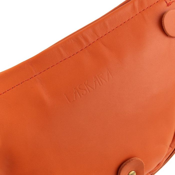 Кожаная женская сумка-клатч LASKARA LK-DM232-orange купить недорого в Ты Купи