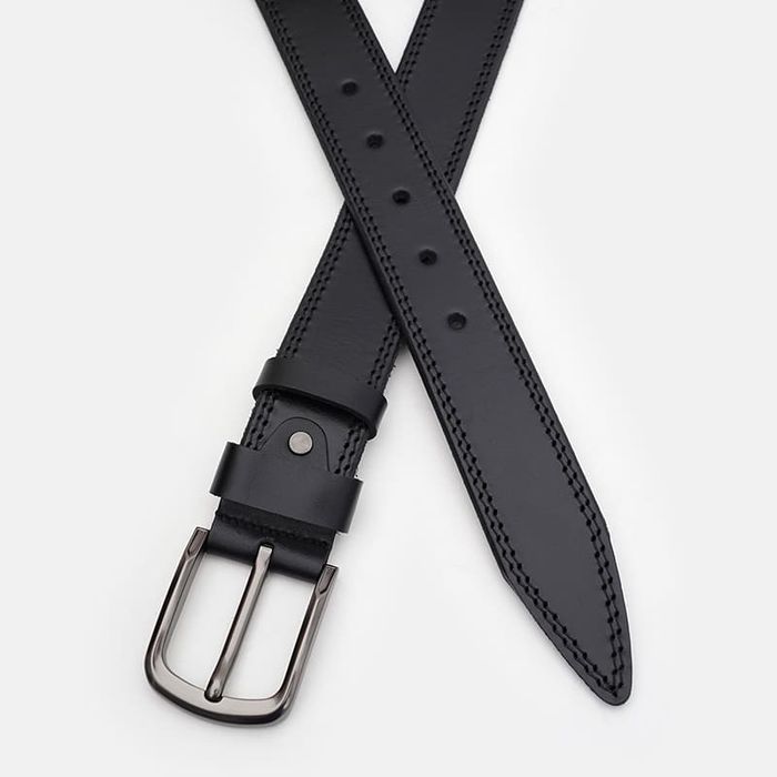 Мужской кожаный ремень Borsa Leather 150v1fx78-black купить недорого в Ты Купи