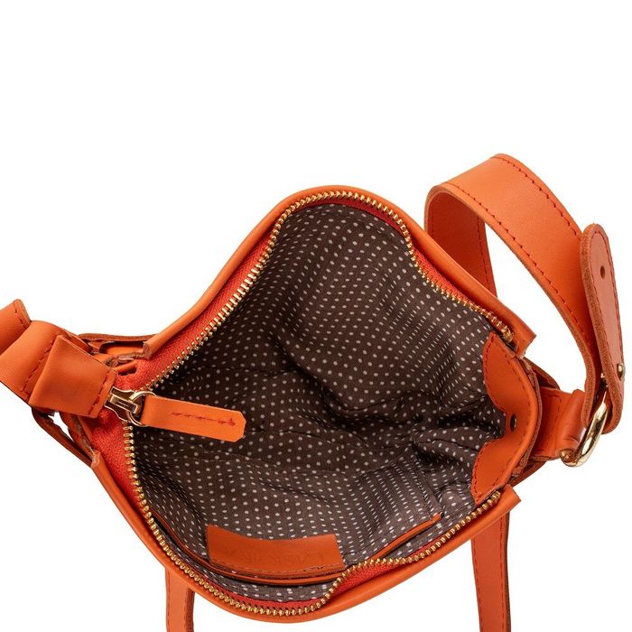 Шкіряна жіноча сумка-клатч LASKARA LK-DM232-orange купити недорого в Ти Купи
