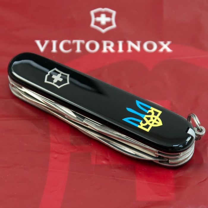 Складной нож Victorinox CLIMBER UKRAINE Трезубец сине-желт. 1.3703.3_T0016u купить недорого в Ты Купи