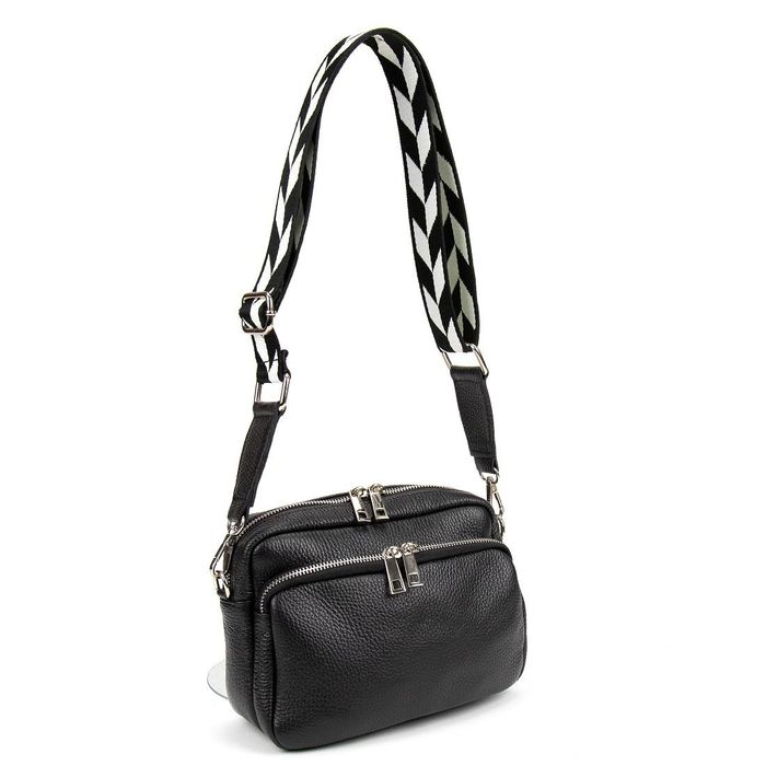 Женская кожаная сумочка с широким ремнем Firenze Italy F-IT-9830-1A купить недорого в Ты Купи