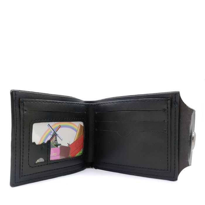 Мужской черный кошелек из кожзама Bovi's FM-0620b купить недорого в Ты Купи