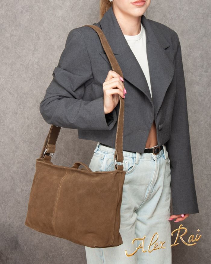 Женская замшевая сумка ALEX RAI 8818 khaki купить недорого в Ты Купи