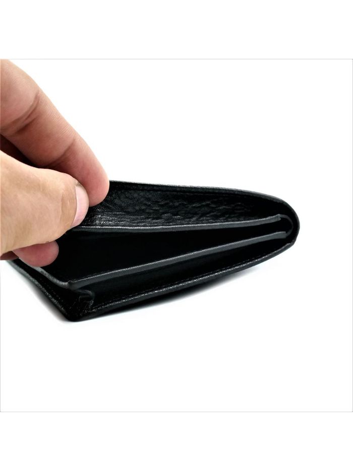 Мужской кожаный кошелек Weatro 11 х 10 х 2,5 см Черный wtro-408 купить недорого в Ты Купи