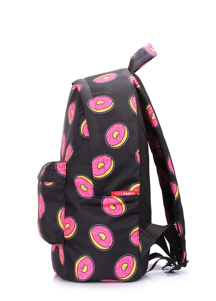 Женский текстильный рюкзак POOLPARTY backpack-donuts купить недорого в Ты Купи