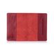 Шкіряна червона обкладинка на паспорт HiArt PC-01 Mehendi Art Червоний