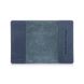Шкіряна обкладинка на паспорт HiArt PC-01 7 Wonders of the World блакитна Блакитний