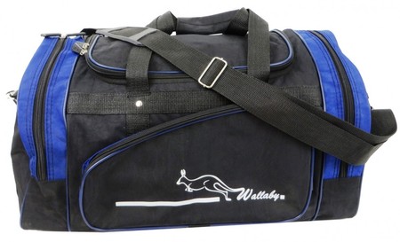 Спортивний сумка Wallaby, 271-4 чорний з синім, 25 л купити недорого в Ти Купи