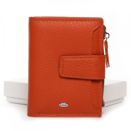 Шкіряний жіночий гаманець Classik DR. BOND WN-23-11 orange купити недорого в Ти Купи