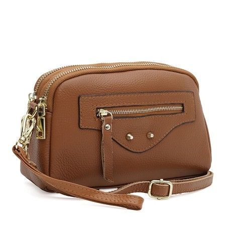 Жіноча шкіряна сумка Borsa Leather K11670gi-ginger купити недорого в Ти Купи