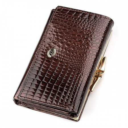 Жіночий шкіряний гаманець ST Leather 18372 (S1201A) Коричневий купити недорого в Ти Купи