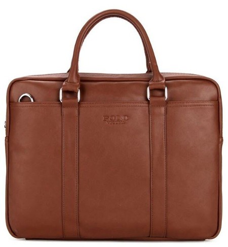 Мужская коричневая деловая сумка Polo 6610-4 купить недорого в Ты Купи