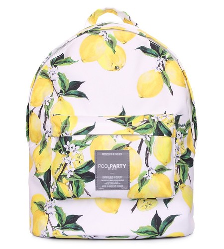 Женский текстильный рюкзак POOLPARTY backpack-lemons купить недорого в Ты Купи