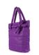 Стеганая дутая эко-сумка Poolparty с бантом фиолетовая