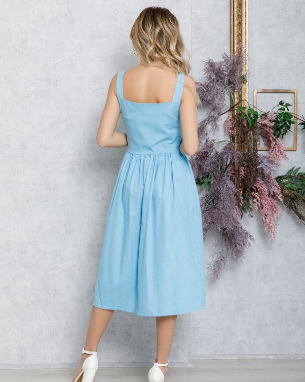 Платье ISSA PLUS 11782 M голубой купить недорого в Ты Купи