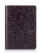 Шкіряна обкладинка на паспорт HiArt PC-01 Mehendi Art коричнева Коричневий