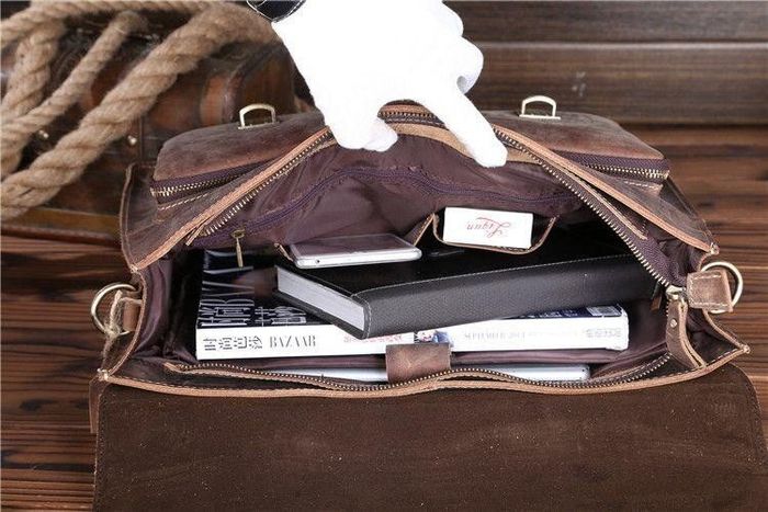 Кожаный мужской коричневый портфель Bexhill bx1061 купить недорого в Ты Купи