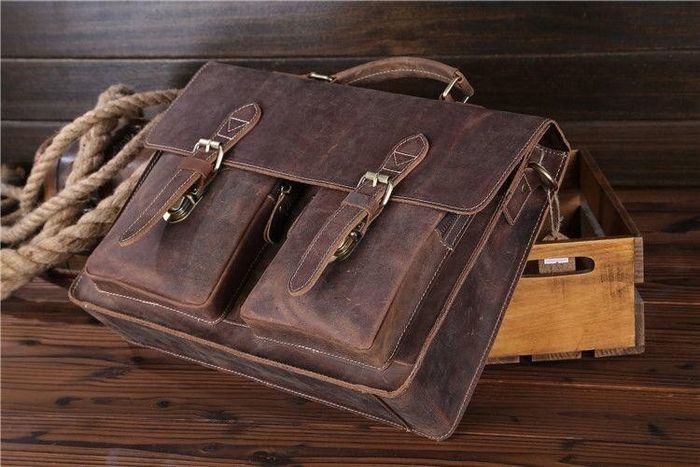 Кожаный мужской коричневый портфель Bexhill bx1061 купить недорого в Ты Купи