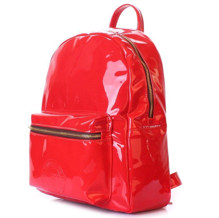 Женский лаковый рюкзак POOLPARTY Xs красный купить недорого в Ты Купи