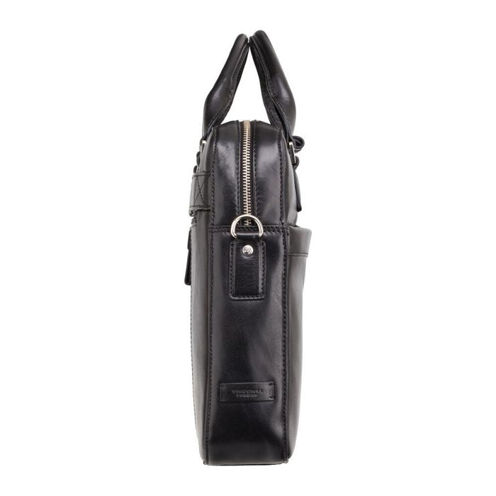 Мужская кожаная черная сумка Visconti ML34 Victor (Black) купить недорого в Ты Купи