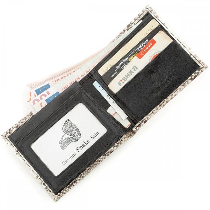 Жіночий гаманець зі шкіри пітона SNAKE LEATHER 18532 сірий купити недорого в Ти Купи