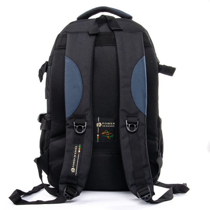 Рюкзак для ноутбука з USB Power In Eavas 9688 black-blue купити недорого в Ти Купи