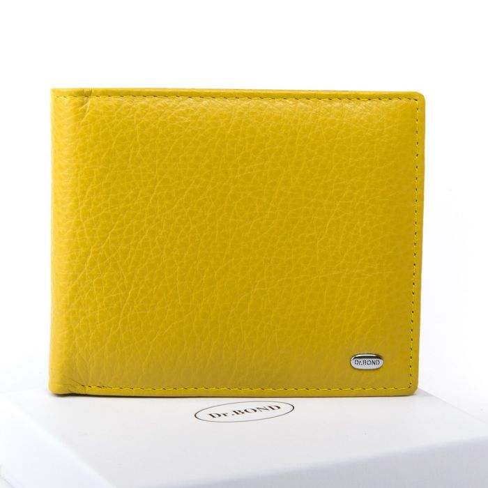 Жіночий шкіряний гаманець Classik DR. BOND WN-7 yellow купити недорого в Ти Купи