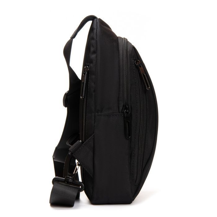 Мужская тканевая сумка-слинг Lanpad 35005 black купить недорого в Ты Купи