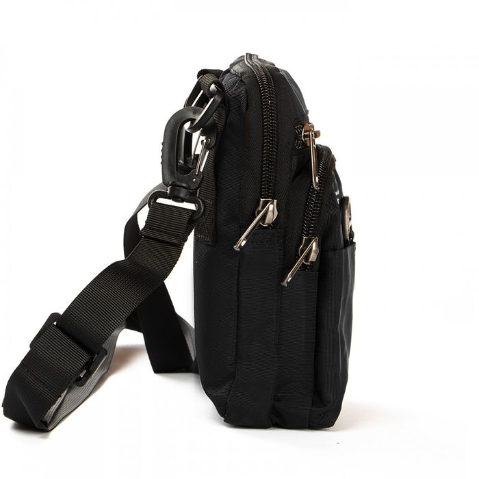 Мужская тканевая сумка через плечо Lanpad 61038 black купить недорого в Ты Купи