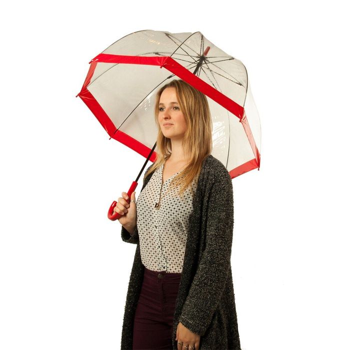 Женский механический зонт-трость Fulton Birdcage-1 L041 Red (Красный) купить недорого в Ты Купи