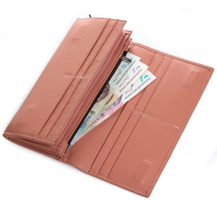 Шкіряний жіночий гаманець Classik DR. BOND W502-2 pink купити недорого в Ти Купи