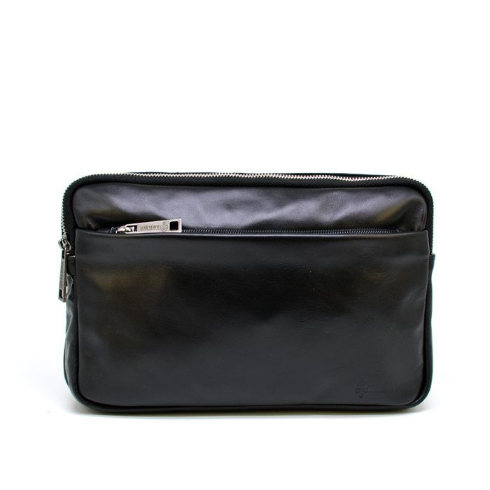 Шкіряна чорна сумка на поясі TARWA GA-0741-4LX купити недорого в Ти Купи