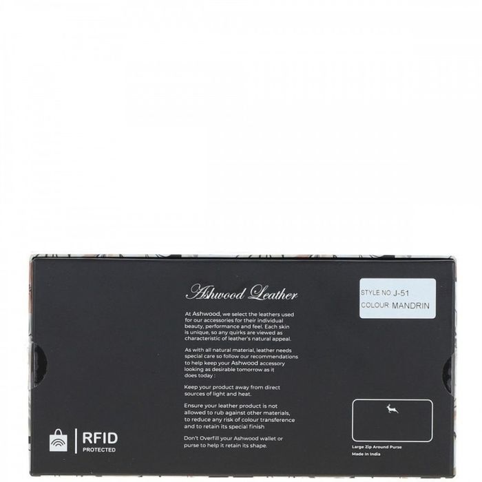 Женский кожаный кошелек Ashwood J51 MANDARIN с RFID защитой купить недорого в Ты Купи
