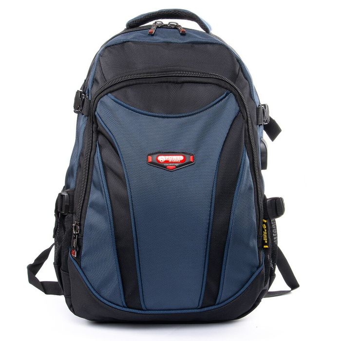Городской рюкзак для ноутбука с USB Power In Eavas 9688 black-blue купить недорого в Ты Купи
