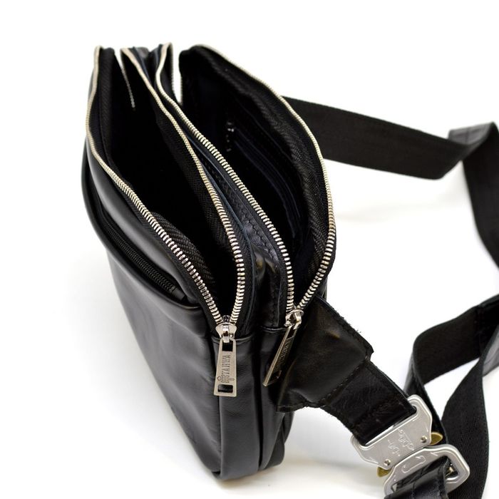 Кожаная черная сумка на пояс TARWA ga-0741-4lx купить недорого в Ты Купи