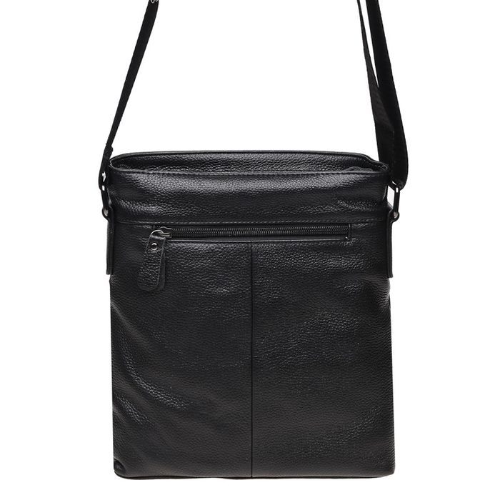 Чоловічі шкіряні сумки через плече Borsa Leather K17801-black купити недорого в Ти Купи