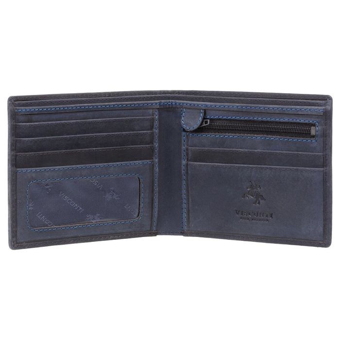 Шкіряне портмоне з RFID захистом Visconti 707 oil blue купити недорого в Ти Купи
