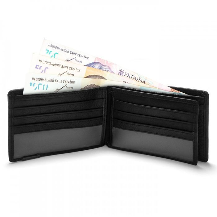 Чоловічий шкіряний гаманець BE BRETTON 1123 black купити недорого в Ти Купи