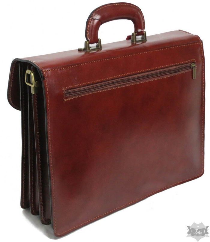 Мужской коричневый портфель из натуральной кожи Rovicky AWR-6-1 купить недорого в Ты Купи