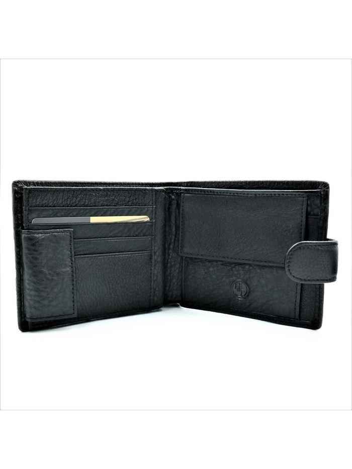 Мужской кожаный кошелек Weatro 12 х 10 х 3 см Черный wtro-308 купить недорого в Ты Купи