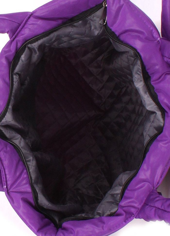 Стьобана дута еко-сумка Poolparty з бантом фіолетова купити недорого в Ти Купи