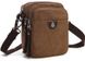 Текстильна коричнева сумка-барсетка на пояс Vintage 20163