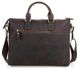 Мужская деловая кожаная коричневая сумка Vintage 14161 Коричневый