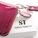 Жіночий лакований гаманець зі шкіри LR SERGIO TORRETTI W38 purple-red
