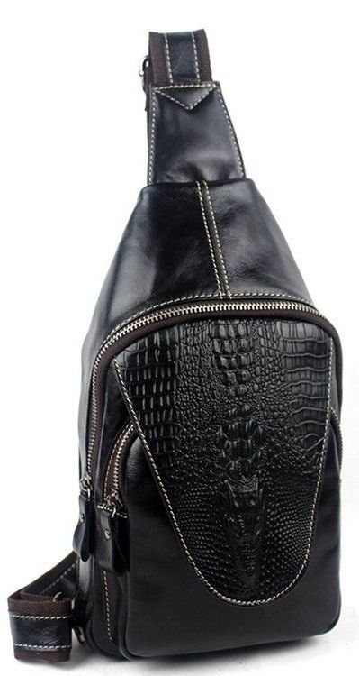 Чоловіча шкіряна сумка-слінг Vintage 14760 купити недорого в Ти Купи