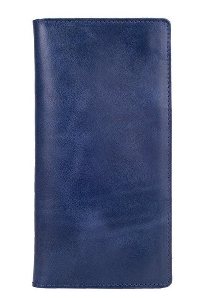 Кожаный бумажник Hi Art WP-05 Crystal Blue Синий купить недорого в Ты Купи