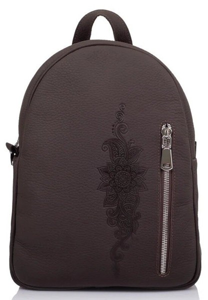 Женский рюкзак из кожи Hi Art «Mehendi Classic» BP-02 тёмно-коричневый купить недорого в Ты Купи