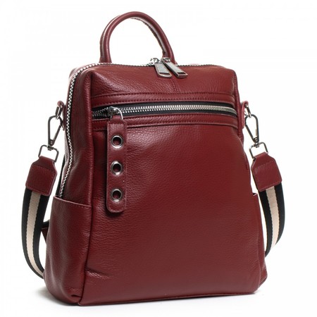 Женская кожаная сумка рюкзак ALEX RAI 31-8781-9 red-wine купить недорого в Ты Купи