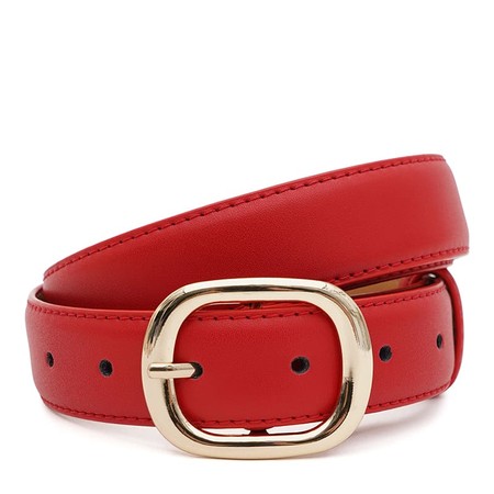 Жіночий ремінь шкіряний Borsa Leather CV1ZK-112r-red купити недорого в Ти Купи